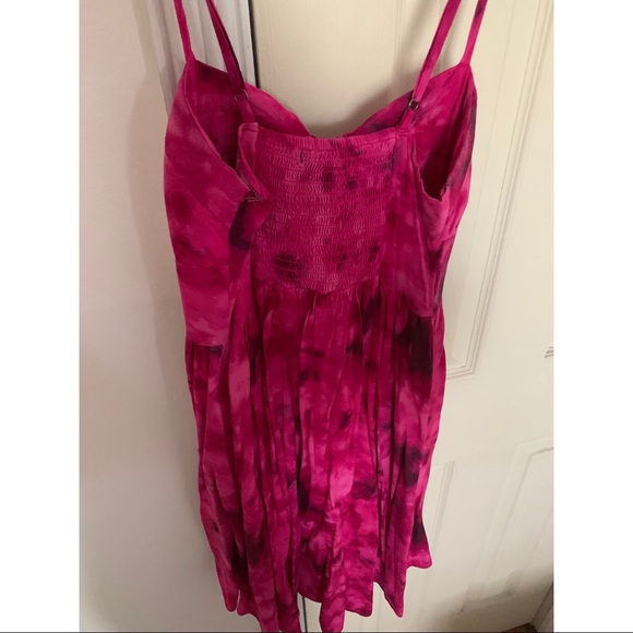 FREE with Bundle  - Pink Tie Dye Zip Front Bustier Dress - Picture 3 of 5